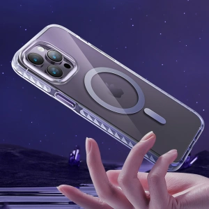 Hurtownia GSM - Etui Kingxbar PQY Ice Crystal MagSafe Apple iPhone 14 srebrne - KGX595 - {ean13} - Hurt