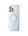 Etui Kingxbar PQY Ice Crystal MagSafe Apple iPhone 14 rózsaszín-kék