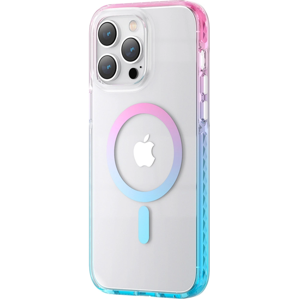 Hurtownia GSM - Etui Kingxbar PQY Ice Crystal MagSafe Apple iPhone 14 rózsaszín-kék - KGX596 - {ean13} - Hurt