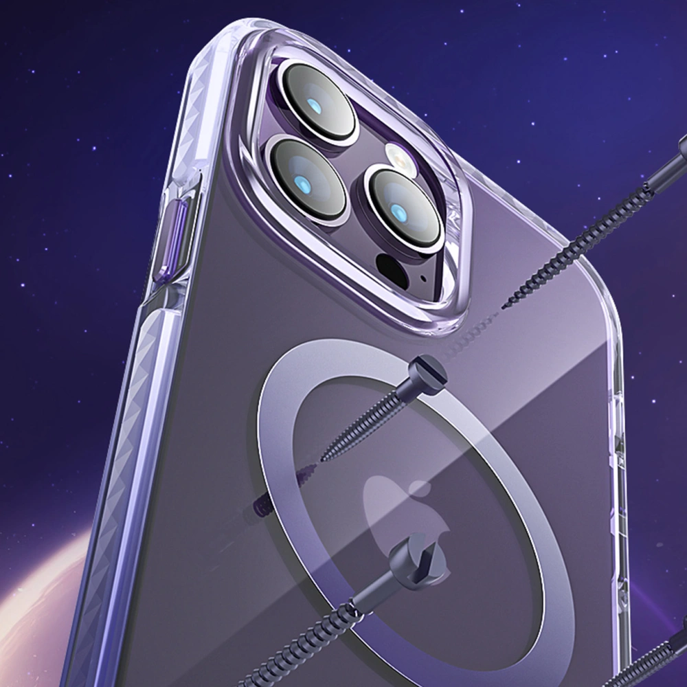 Hurtownia GSM - Etui Kingxbar PQY Ice Crystal MagSafe Apple iPhone 14 Plus / 15 Plus violet - KGX602 - {ean13} - Hurt