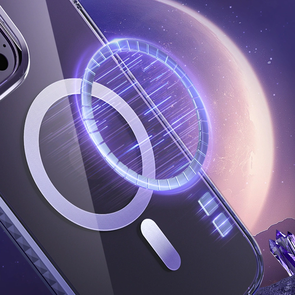 Hurtownia GSM - Etui Kingxbar PQY Ice Crystal MagSafe Apple iPhone 14 Plus / 15 Plus violet - KGX602 - {ean13} - Hurt