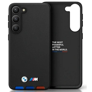 Wholesale BMW BMHCS23L22PTDK Samsung Galaxy S23 Ultra black Leather Stamp Tricolor - BMW334 - {ean13} - Hurt