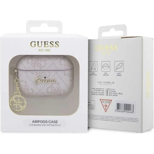 Case Guess GUAP2G4GSMP Apple AirPods Pro 2 Hülle rosa/pink 4G Charm Collection