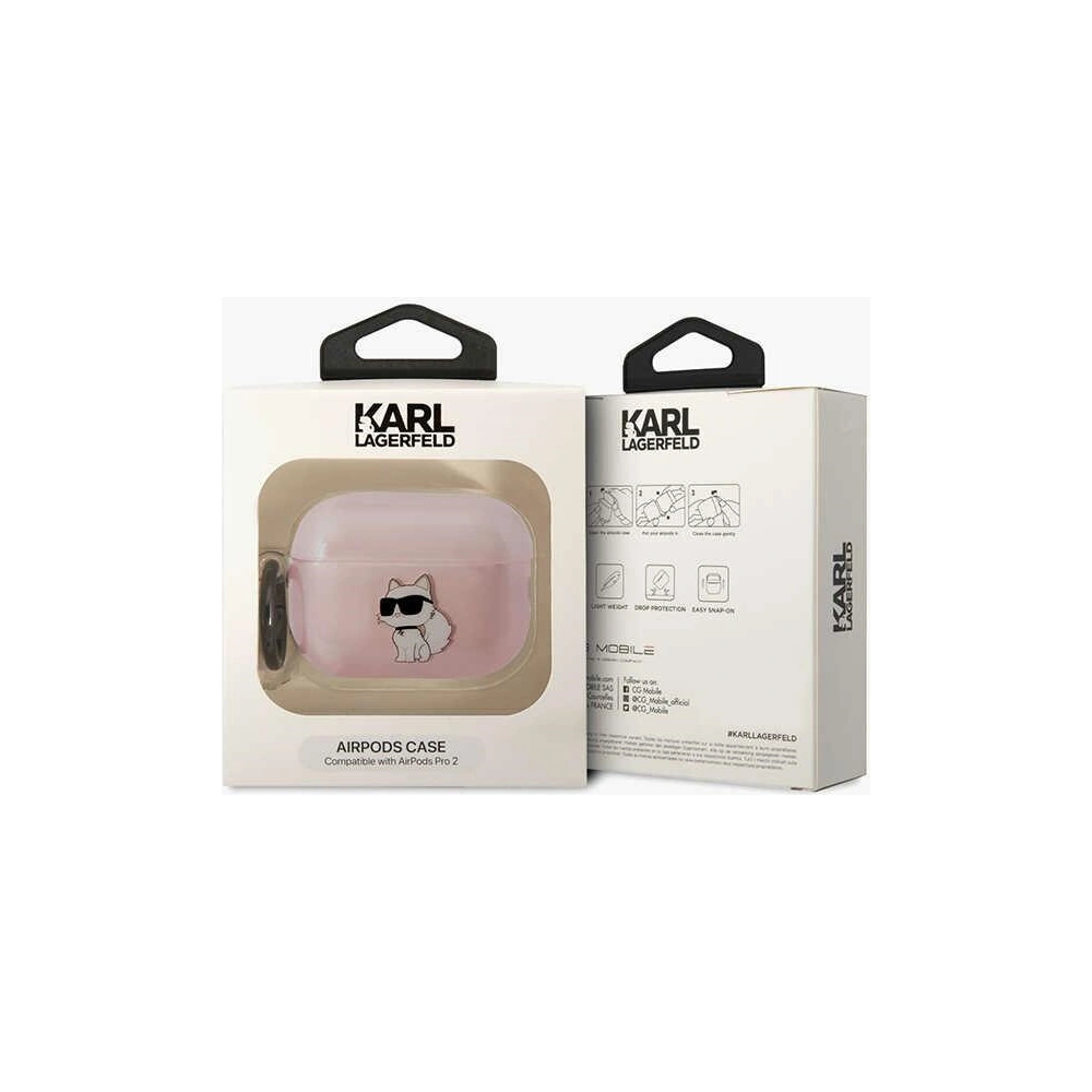 Hurtownia GSM - Etui Karl Lagerfeld KLAP2HNCHTCP Apple AirPods Pro 2 różowy/pink Ikonik Choupette - KLD1442 - {ean13} - Hurt