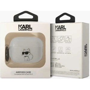 Etui Karl Lagerfeld KLAP2HNCHTCT Apple AirPods Pro 2 transparent Ikonik Choupette