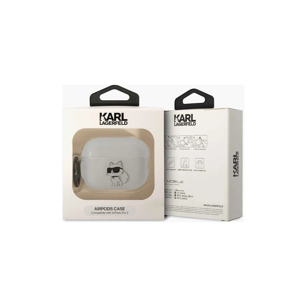 Hurtownia GSM - Etui Karl Lagerfeld KLAP2HNCHTCT Apple AirPods Pro 2 transparent Ikonik Choupette - KLD1443 - {ean13} - Hurt