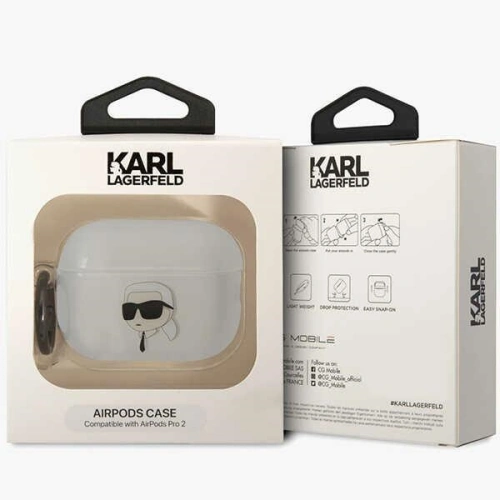 Etui Karl Lagerfeld KLAP2HNIKTCT Apple AirPods Pro 2 transparent  Ikonik Etui Karl Lagerfeld