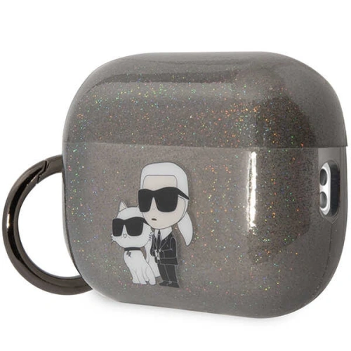 Etui Karl Lagerfeld KLAP2HNKCTGK Apple AirPods Pro 2 czarny/black Gliter Karl&Choupette