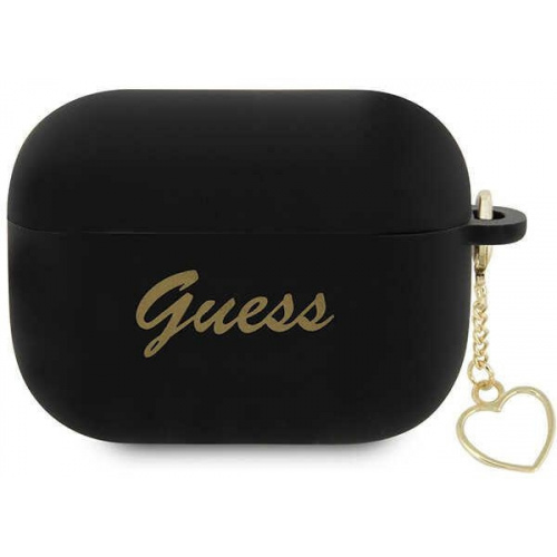 Guess Distributor - 3666339102395 - GUE2391 - Guess GUAP2LSCHSK Apple AirPods Pro 2 czarny/black Silicone Charm Heart Collection - B2B homescreen