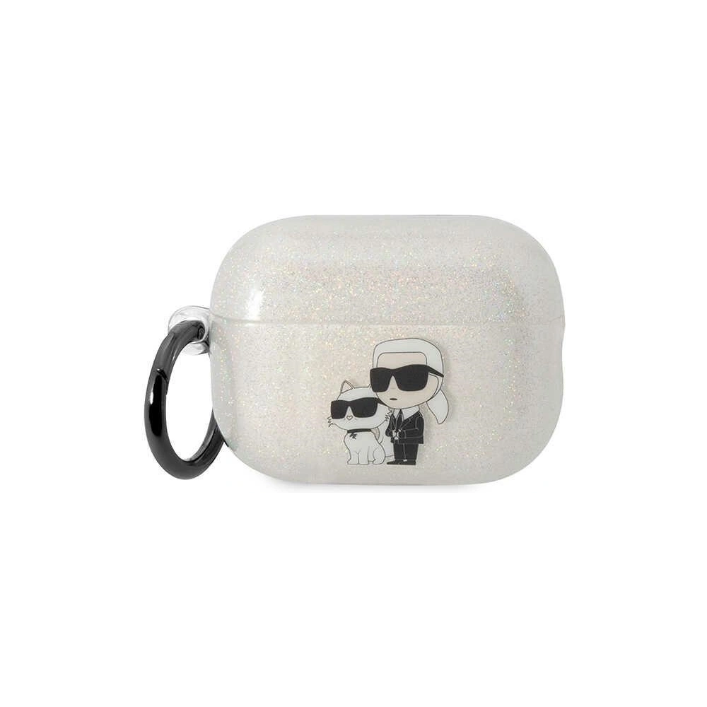 Hurtownia GSM - Etui Karl Lagerfeld KLAP2HNKCTGT Apple AirPods Pro 2 átlátszó Gliter Karl&Choupette - KLD1446 - {ean13} - Hurt