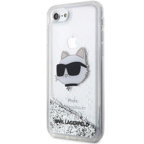 Etui Karl Lagerfeld KLHCI8LNCHCS Apple iPhone SE 2022/SE 2020/8/7 srebrny/silver hardcase Glitter Choupette Head