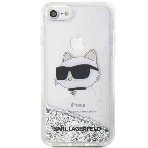Etui Karl Lagerfeld KLHCI8LNCHCS Apple iPhone SE 2022/SE 2020/8/7 srebrny/silver hardcase Glitter Choupette Head