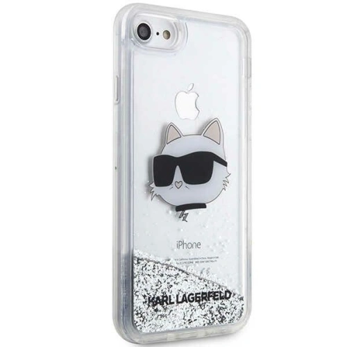 Etui Karl Lagerfeld KLHCI8LNCHCS Apple iPhone SE 2022/SE 2020/8/7 srebrny/silver hardcase Glitter Choupette Head