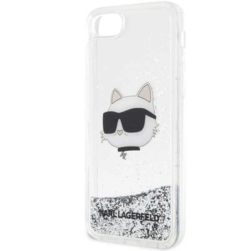 Etui Karl Lagerfeld KLHCI8LNCHCS Apple iPhone SE 2022/SE 2020/8/7 srebrny/silver hardcase Glitter Choupette Head