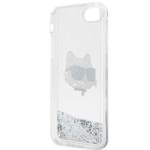 Etui Karl Lagerfeld KLHCI8LNCHCS Apple iPhone SE 2022/SE 2020/8/7 srebrny/silver hardcase Glitter Choupette Head