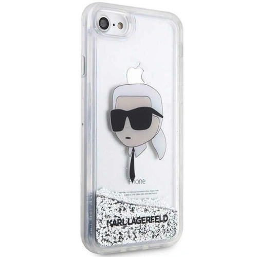 Etui Karl Lagerfeld KLHCI8LNKHCH Apple iPhone SE 2022/SE 2020/8/7 srebrny/silver hardcase Glitter Karl Head