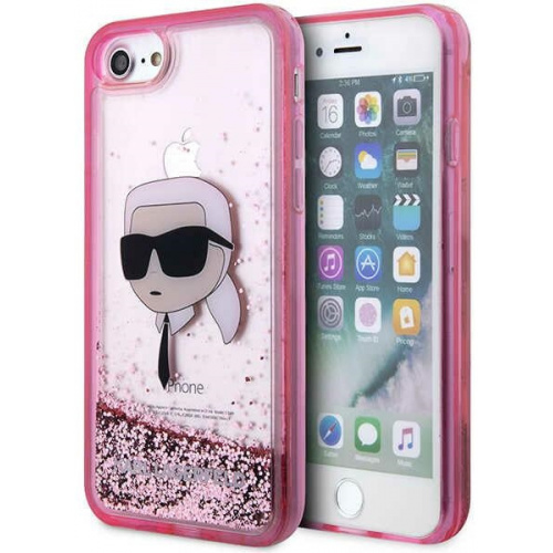 Hurtownia Karl Lagerfeld - 3666339118877 - KLD1449 - Etui Karl Lagerfeld KLHCI8LNKHCP Apple iPhone SE 2022/SE 2020/8/7 różowy/pink hardcase Glitter Karl Head - B2B homescreen