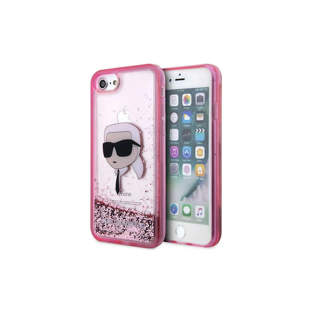 Hurtownia GSM - Etui Karl Lagerfeld KLHCI8LNKHCP Apple iPhone SE 2022/SE 2020/8/7 roz/băi hardcase Glitter Karl Head - KLD1449 - {ean13} - Hurt