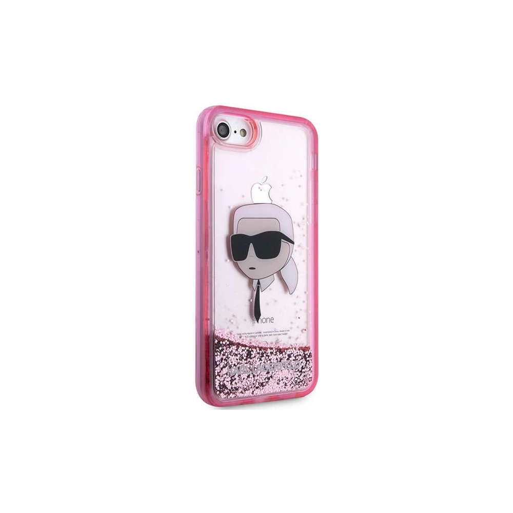Hurtownia GSM - Etui Karl Lagerfeld KLHCI8LNKHCP Apple iPhone SE 2022/SE 2020/8/7 roz/băi hardcase Glitter Karl Head - KLD1449 - {ean13} - Hurt