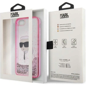 Hurtownia GSM - Etui Karl Lagerfeld KLHCI8LNKHCP Apple iPhone SE 2022/SE 2020/8/7 rózsaszín/pink hardcase Glitter Karl Head - KLD1449 - {ean13} - Hurt