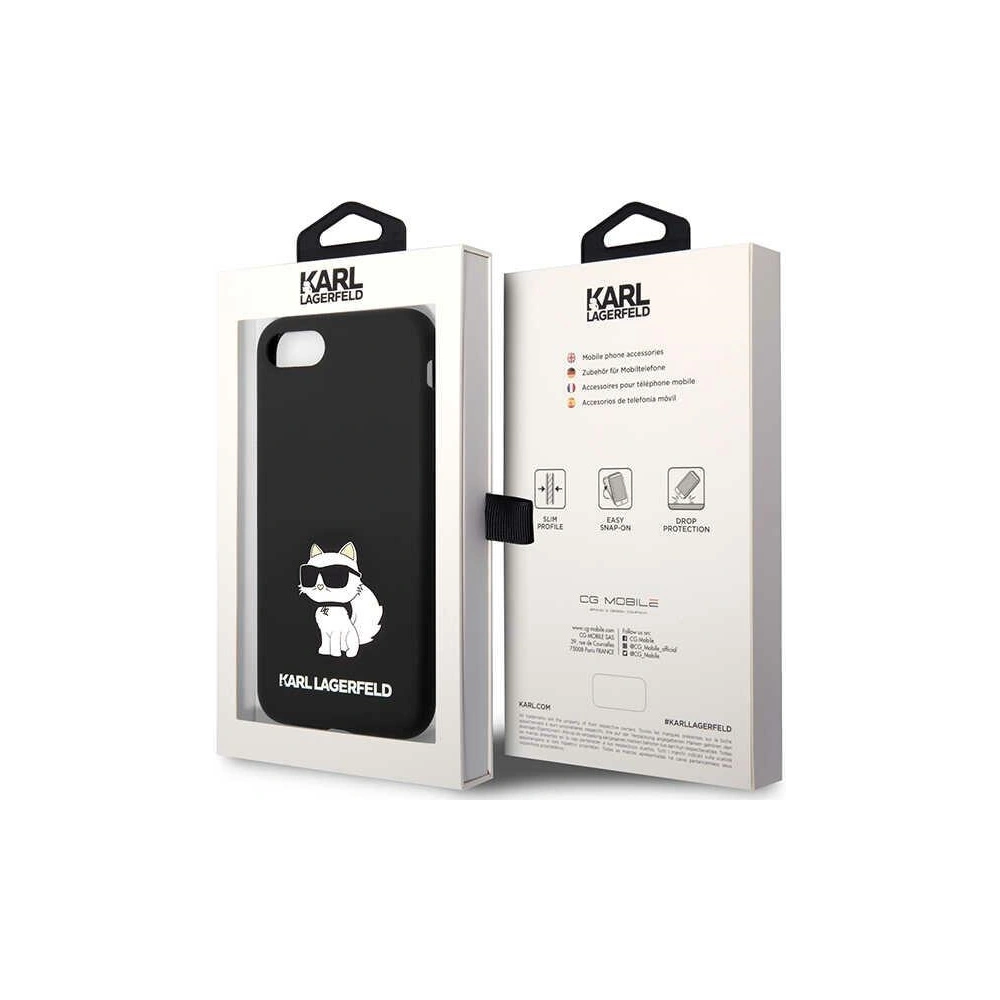 Hurtownia GSM - Case Karl Lagerfeld KLHCI8SNCHBCK Apple iPhone SE 2022/SE 2020/8/7 Hardcase schwarz/black Silicone Choupette - KLD1450 - {ean13} - Hurt