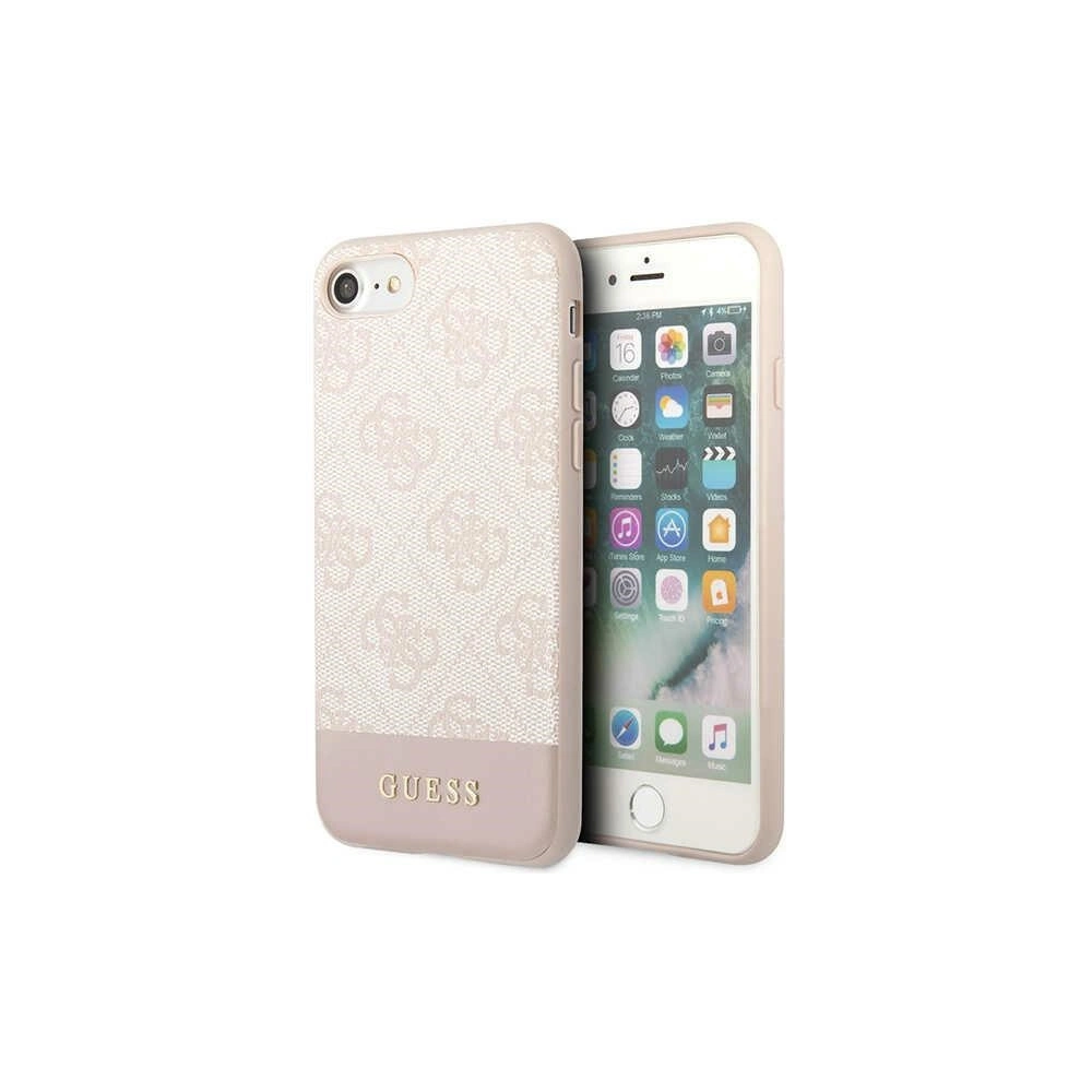 Hurtownia GSM - Etui Guess GUHCI8G4GLPI Apple iPhone SE 2022/SE 2020/8/7 růžový/pink hard case 4G Stripe Collection - GUE2393 - {ean13} - Hurt