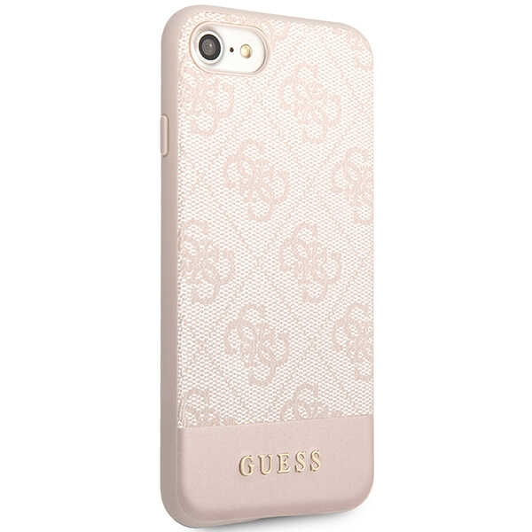 Kryt Guess GUHCI8G4GLPI Apple iPhone SE 2022/SE 2020/8/7 pink hard case 4G Stripe Collection