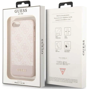 Hurtownia GSM - Etui Guess GUHCI8G4GLPI Apple iPhone SE 2022/SE 2020/8/7 rózsaszín/pink kemény tok 4G Stripe Collection - GUE2393 - {ean13} - Hurt