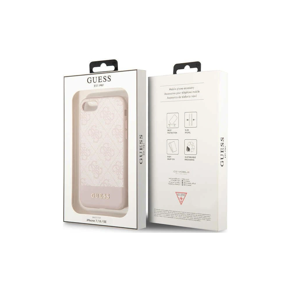 Hurtownia GSM - Case Guess GUHCI8G4GLPI Apple iPhone SE 2022/SE 2020/8/7 rosa/pink Hartschale 4G Stripe Collection - GUE2393 - {ean13} - Hurt