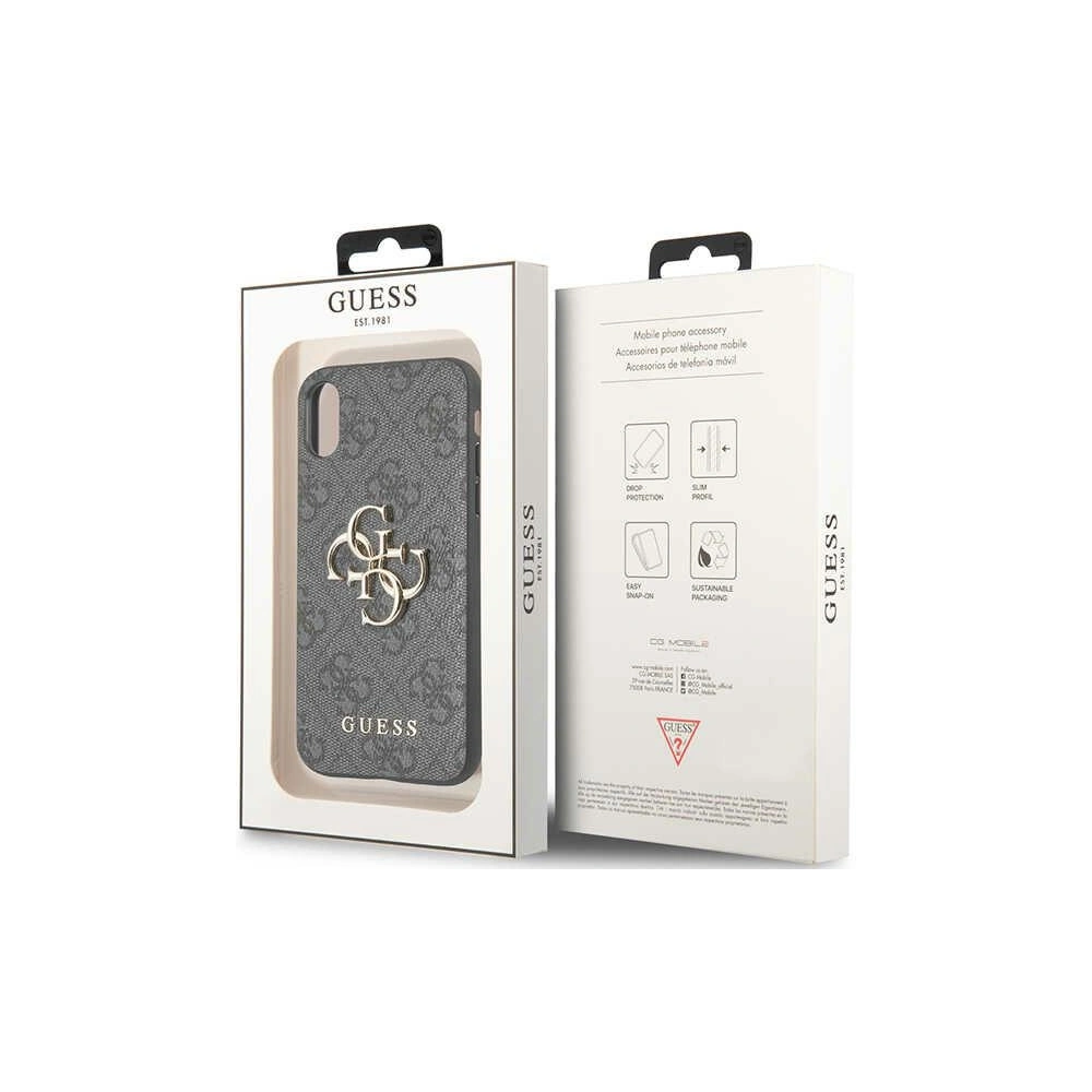 Hurtownia GSM - Case Guess GUHCPX4GMGGR Apple iPhone XS/X grau/grau Hartschale 4G Big Metal Logo - GUE2394 - {ean13} - Hurt
