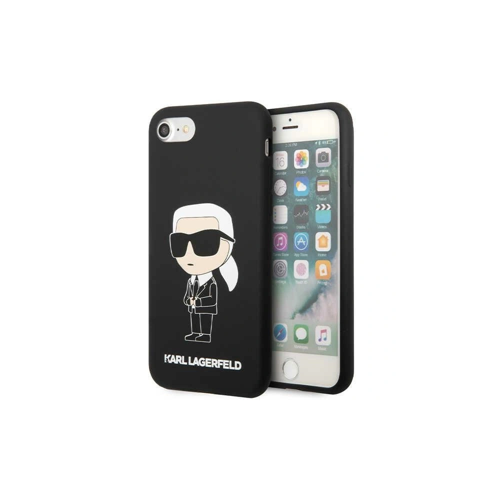 Hurtownia GSM - Case Karl Lagerfeld KLHCI8SNIKBCK Apple iPhone SE 2022/SE 2020/8/7 Hardcase schwarz/black Silicone Ikonik - KLD1451 - {ean13} - Hurt