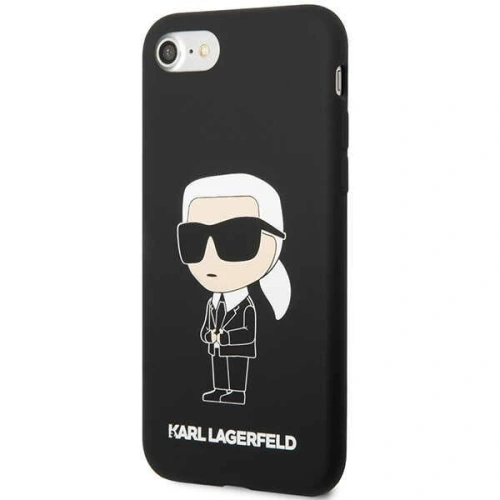 Etui Karl Lagerfeld KLHCI8SNIKBCK Apple iPhone SE 2022/SE 2020/8/7 hardcase czarny/black Silicone Ikonik