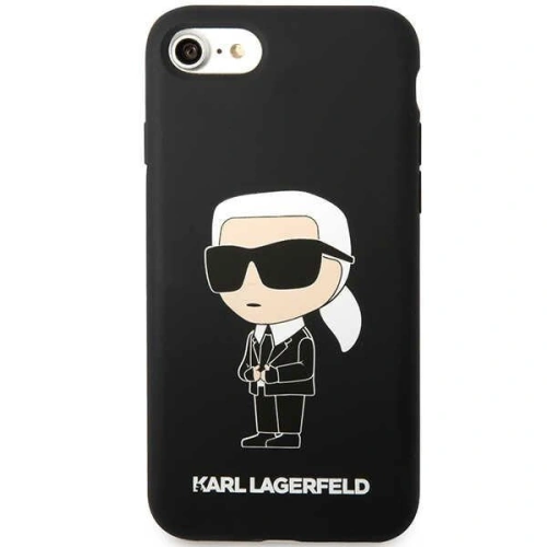 Etui Karl Lagerfeld KLHCI8SNIKBCK Apple iPhone SE 2022/SE 2020/8/7 hardcase czarny/black Silicone Ikonik