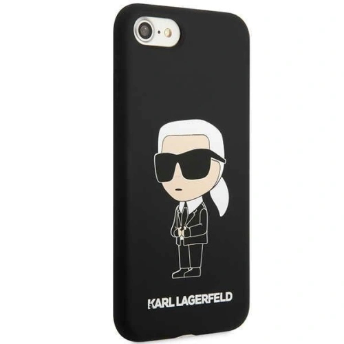 Etui Karl Lagerfeld KLHCI8SNIKBCK Apple iPhone SE 2022/SE 2020/8/7 hardcase czarny/black Silicone Ikonik