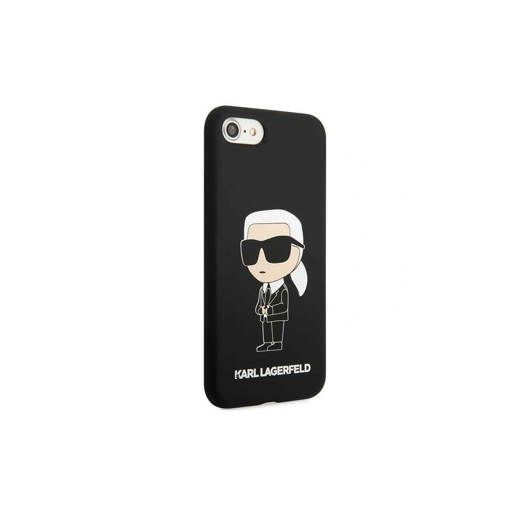 Hurtownia GSM - Case Karl Lagerfeld KLHCI8SNIKBCK Apple iPhone SE 2022/SE 2020/8/7 Hardcase schwarz/black Silicone Ikonik - KLD1451 - {ean13} - Hurt