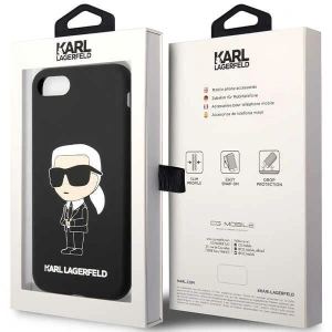 Hurtownia GSM - Case Karl Lagerfeld KLHCI8SNIKBCK Apple iPhone SE 2022/SE 2020/8/7 Hardcase schwarz/black Silicone Ikonik - KLD1451 - {ean13} - Hurt