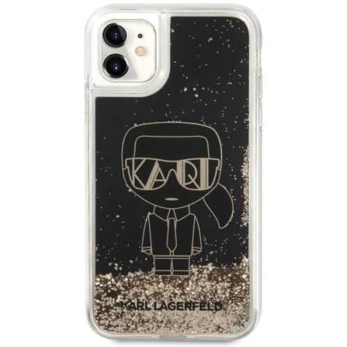 Etui Karl Lagerfeld KLHCN61LGGKBK Apple iPhone 11/XR czarny/black hardcase Liquid Glitter Gatsby