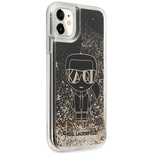 Etui Karl Lagerfeld KLHCN61LGGKBK Apple iPhone 11/XR czarny/black hardcase Liquid Glitter Gatsby