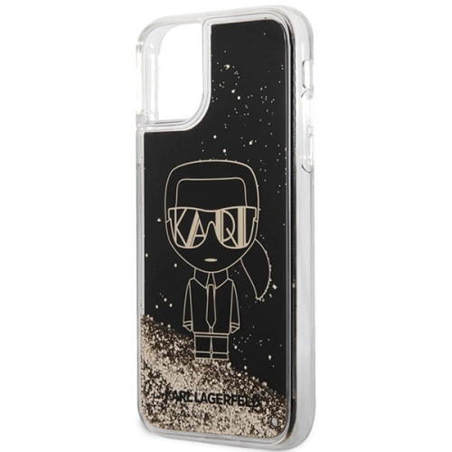Etui Karl Lagerfeld KLHCN61LGGKBK Apple iPhone 11/XR czarny/black hardcase Liquid Glitter Gatsby