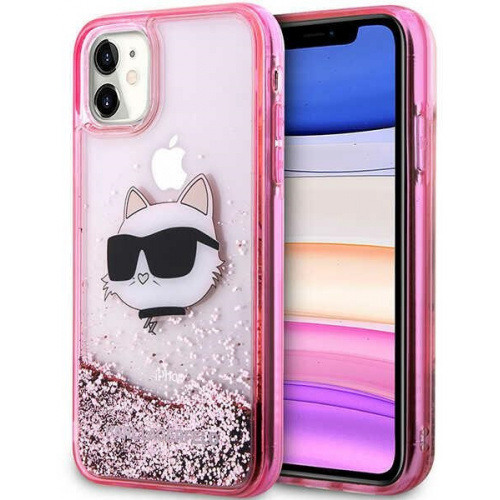 Hurtownia Karl Lagerfeld - 3666339118969 - KLD1453 - Etui Karl Lagerfeld KLHCN61LNCHCP Apple iPhone 11/XR różowy/pink hardcase Glitter Choupette Head - B2B homescreen