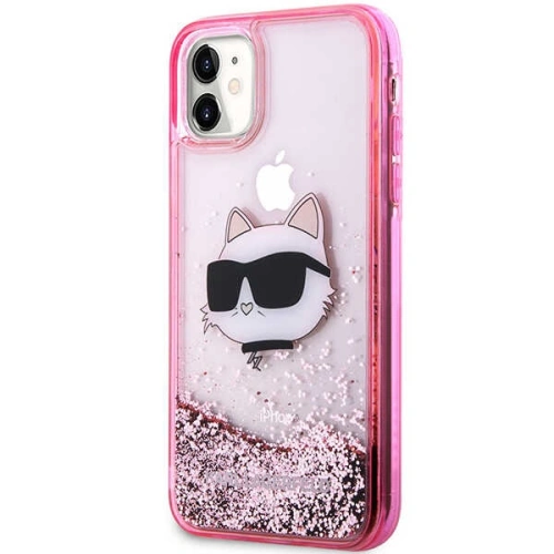Etui Karl Lagerfeld KLHCN61LNCHCP Apple iPhone 11/XR różowy/pink hardcase Glitter Choupette Head