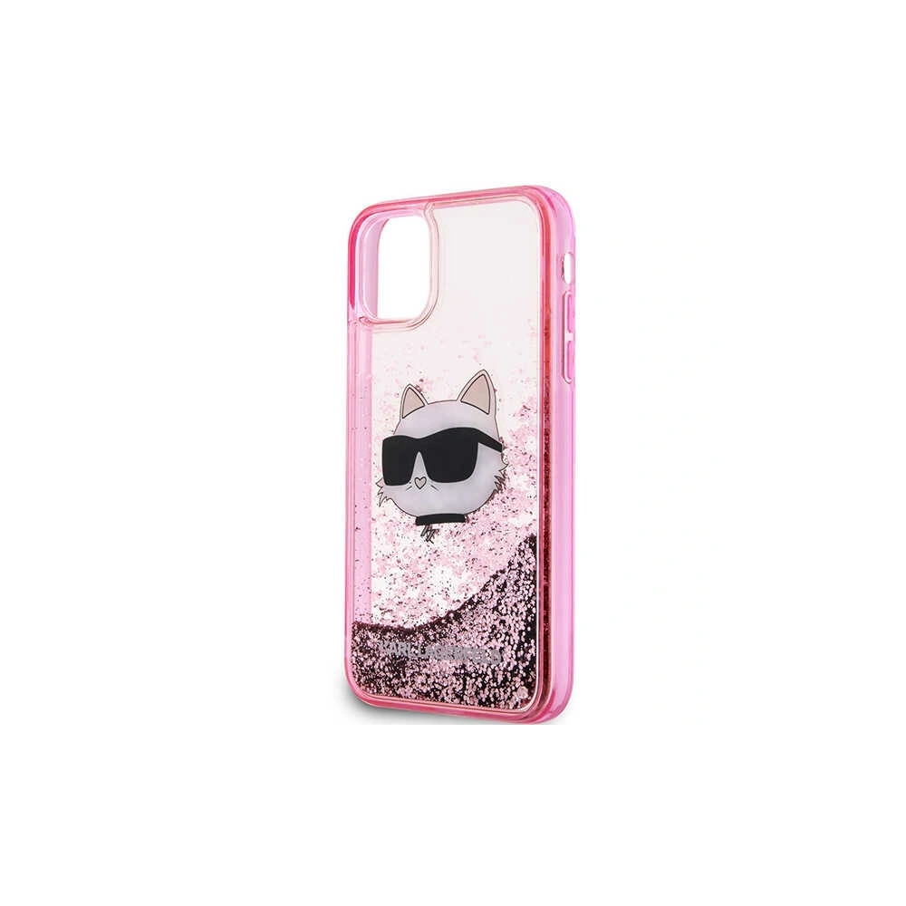 Wholesale Karl Lagerfeld KLHCN61LNCHCP Apple iPhone 11/XR pink hardcase Glitter Choupette Head - KLD1453 - {ean13} - Hurt