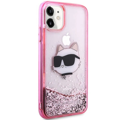 Etui Karl Lagerfeld KLHCN61LNCHCP Apple iPhone 11/XR różowy/pink hardcase Glitter Choupette Head