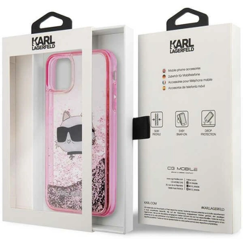 Etui Karl Lagerfeld KLHCN61LNCHCP Apple iPhone 11/XR różowy/pink hardcase Glitter Choupette Head