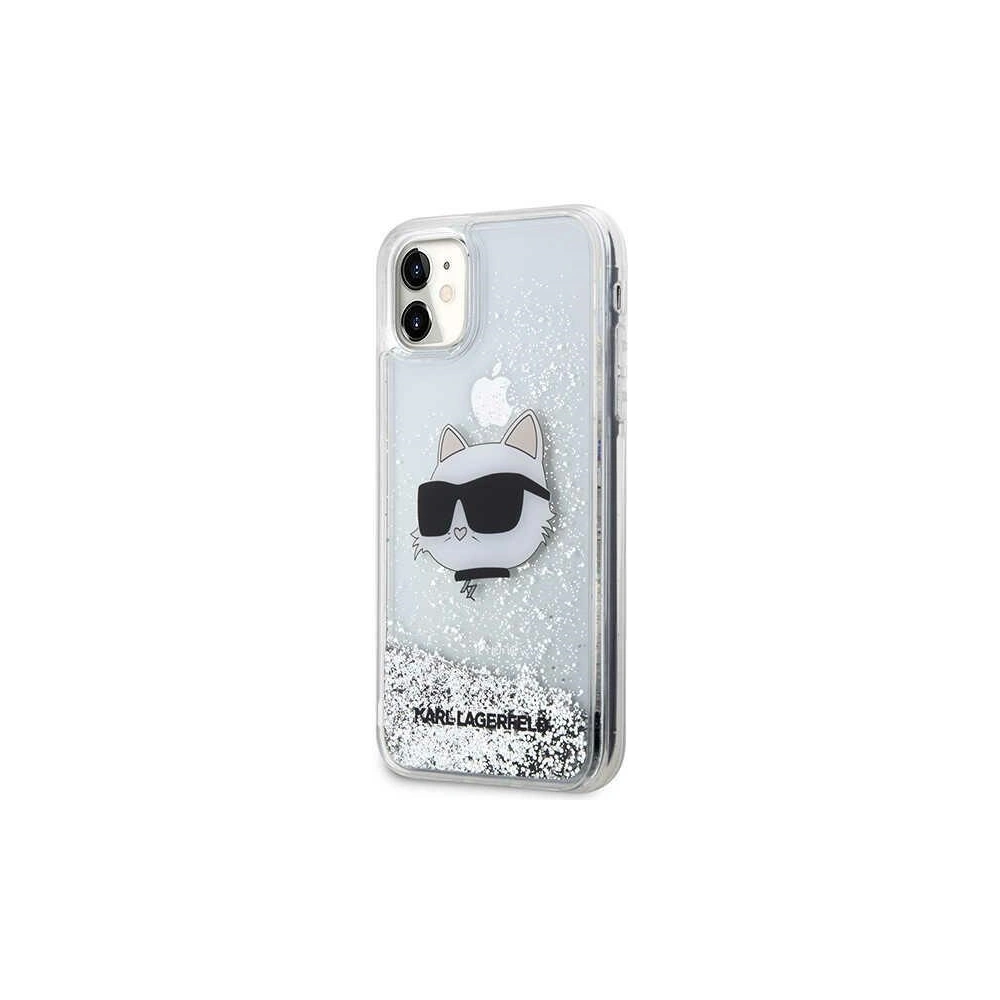 Hurtownia GSM - Etui Karl Lagerfeld KLHCN61LNCHCS Apple iPhone 11/XR argintiu/silver hardcase Glitter Choupette Head - KLD1454 - {ean13} - Hurt