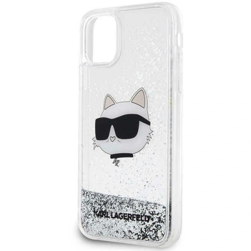 Etui Karl Lagerfeld KLHCN61LNCHCS Apple iPhone 11/XR srebrny/silver hardcase Glitter Choupette Head