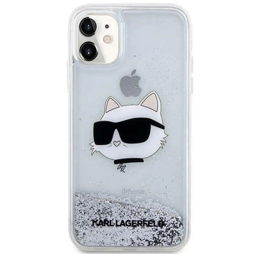 Etui Karl Lagerfeld KLHCN61LNCHCS Apple iPhone 11/XR srebrny/silver hardcase Glitter Choupette Head