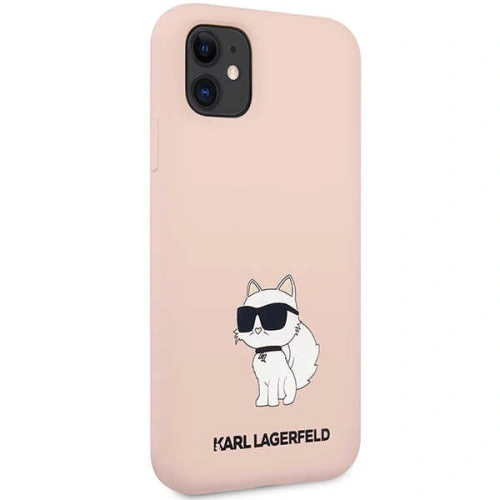 Etui Karl Lagerfeld KLHCN61SNCHBCP Apple iPhone 11/XR hardcase różowy/pink Silicone Choupette