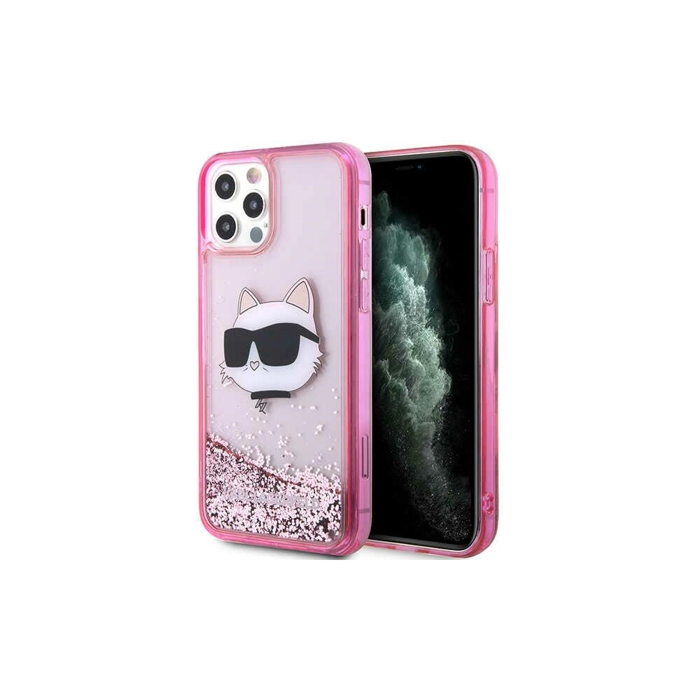 Hurtownia GSM - Etui Karl Lagerfeld KLHCP12MLNCHCP Apple iPhone 12/12 Pro růžový/pink hardcase Glitter Choupette Head - KLD1457 - {ean13} - Hurt