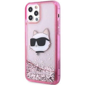 Hurtownia GSM - Etui Karl Lagerfeld KLHCP12MLNCHCP Apple iPhone 12/12 Pro růžový/pink hardcase Glitter Choupette Head - KLD1457 - {ean13} - Hurt